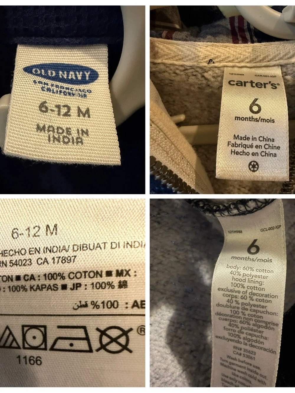 Carter's Old Navy Toddler Boys Waffle Shirt & Hoodie Set
